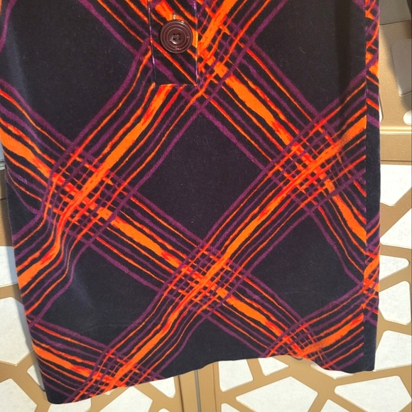 NWOT GO INTERNATIONAL Corduroy Mod Print Mini Dress - Picture 4 of 13